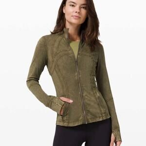 Lululemon Define Jacket *Ice Dye in Ice Wash‎ Moss Green Sz 4
